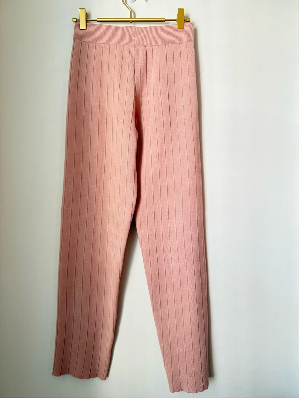 Silk and Salt Staycation Dusty Rose Ribbed Duster and Matching Leggings Medium